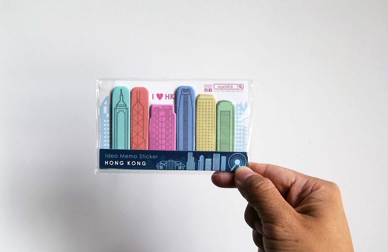 Hong Kong Scenery Memo Sticker - กระดาษโน้ต - กระดาษ หลากหลายสี