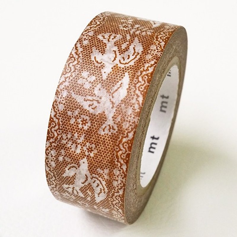 Mt and tape mt ex [Lace. Bird (MTEX1P106)] - Washi Tape - Paper Brown