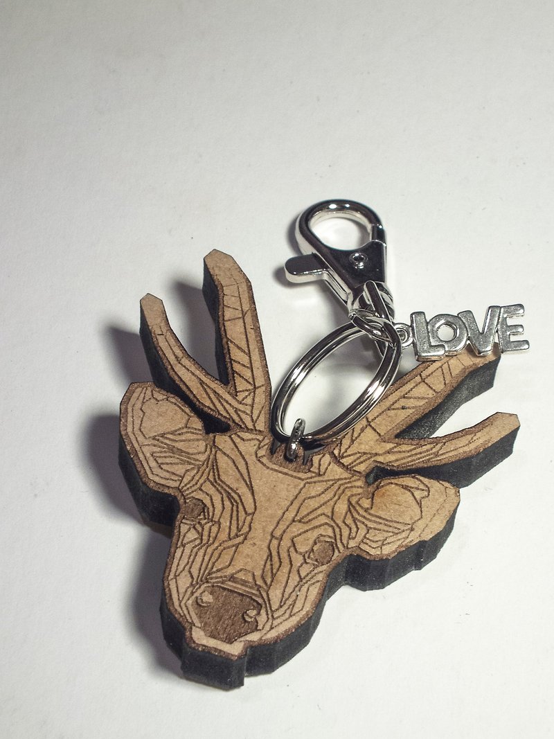 ▲ Deer deer ▲ key ring / necklace - Keychains - Acrylic Brown