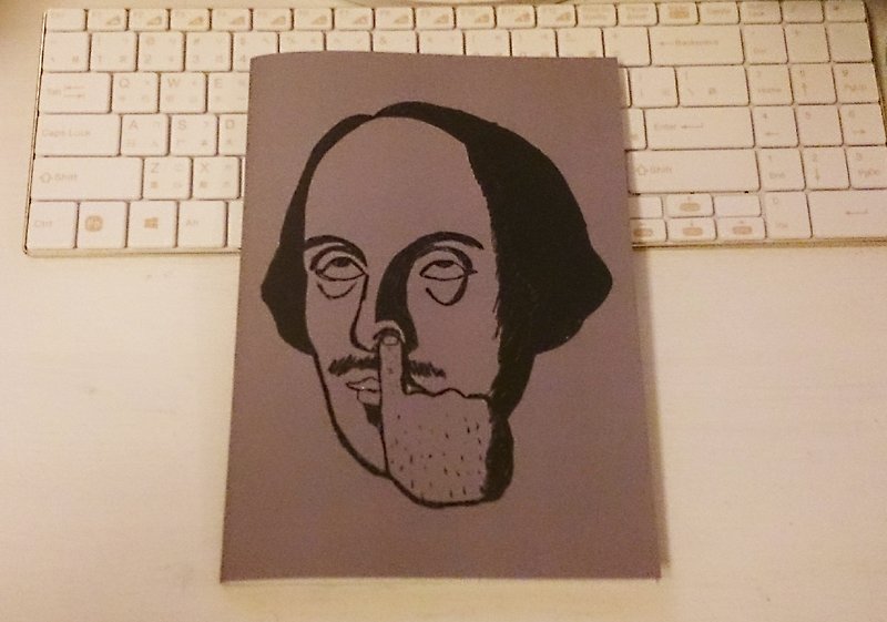 [Mr. Shakespeare did not care] A5 notebook - Limited Sold - สมุดบันทึก/สมุดปฏิทิน - กระดาษ สีเทา