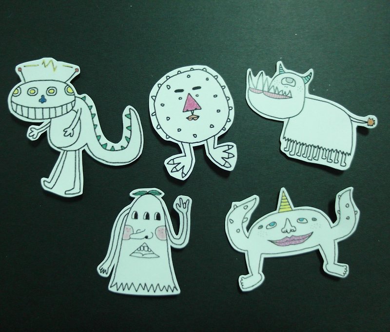[Alien Monster collection] - Stickers - Paper Multicolor
