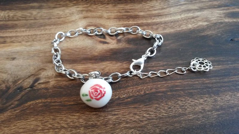Ceramic beads Rose - Necklaces - Other Materials Red