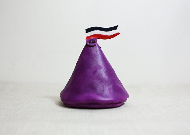 My little mound - purse - France flag subsection (purple) - Coin Purses - Genuine Leather Purple