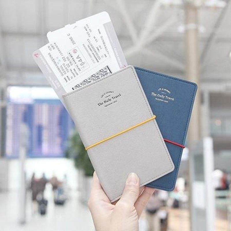 Dessin x GMZ-漫遊世界綁帶護照套-知性灰,GMZ01325 - 護照夾/護照套 - 真皮 灰色