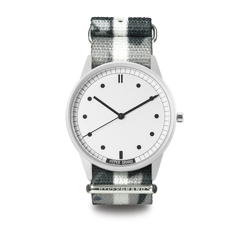 HYPERGRAND - basic series FROSTBITE CAMO abstract gray camouflage (silver dial) - Women's Watches - Other Materials Gray