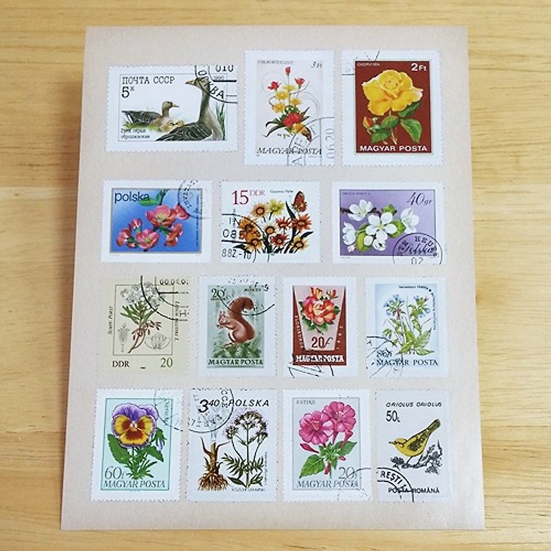 Aimez le style retro label stickers (01641 Natural Stamp) - สติกเกอร์ - วัสดุอื่นๆ หลากหลายสี