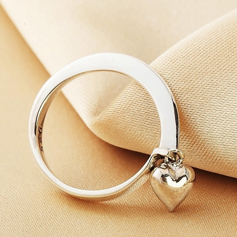 Love Rings Ring 925 Silver Ring -ART64 - Love Rings - แหวนทั่วไป - เงินแท้ ขาว