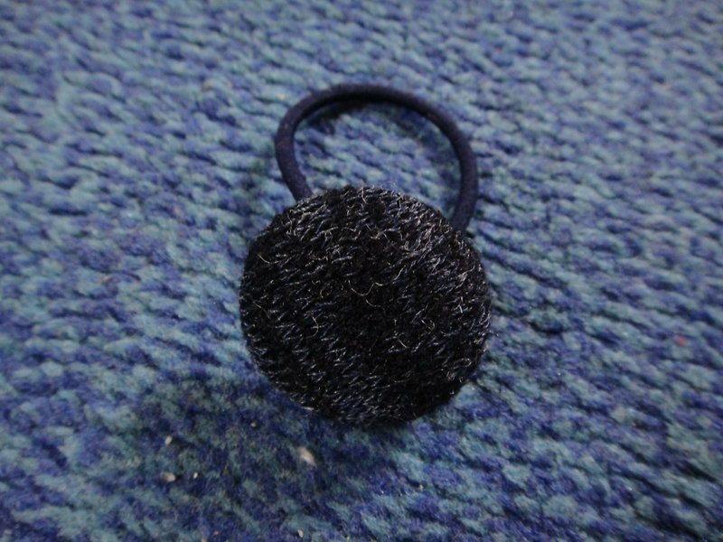 (C) _ dark blue sweater cloth button hair band C48CIZ83 - Hair Accessories - Other Materials Blue