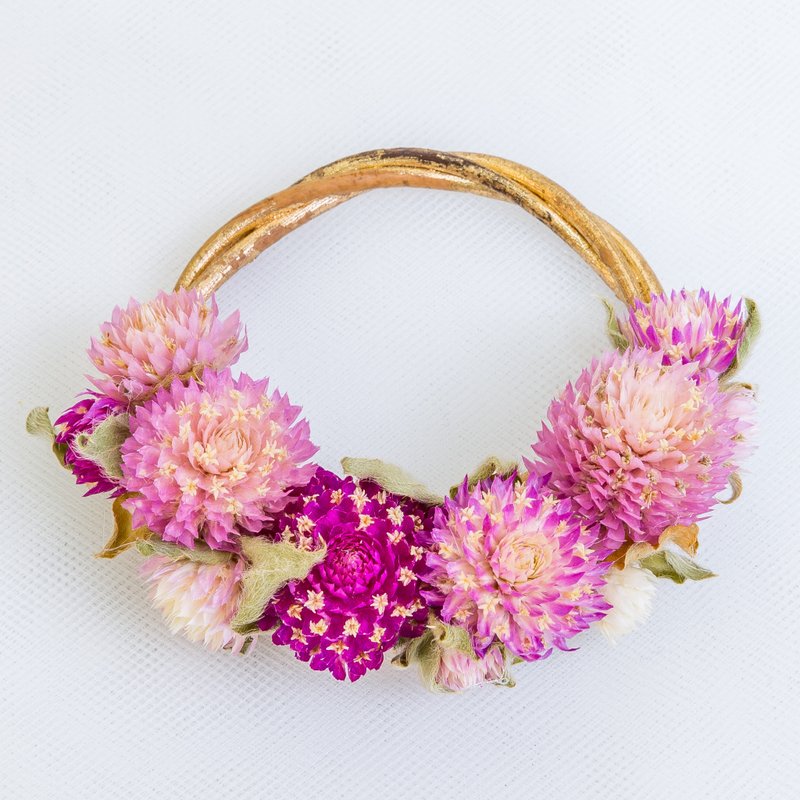 Kinki手作 繽紛糖果 迷你小花圈 - 擺飾/家飾品 - 植物．花 多色