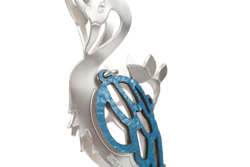 【仙境的守護】 - 耳環/耳夾 - 其他金屬 藍色