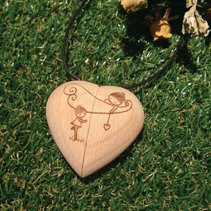 Happy Valentine's Day] [/ Wood necklace for your stardom