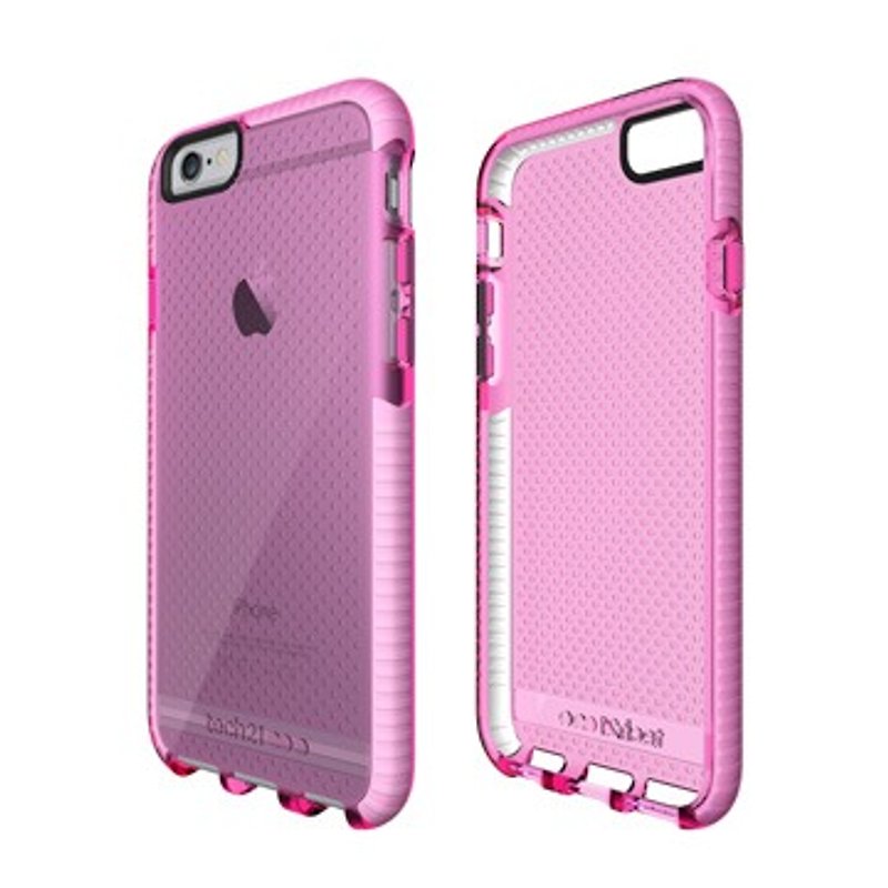 Tech21 British super shock Evo Mesh iPhone 6 / 6S crash soft protective case - transparent pink (5055517342032) - Phone Cases - Other Materials Pink