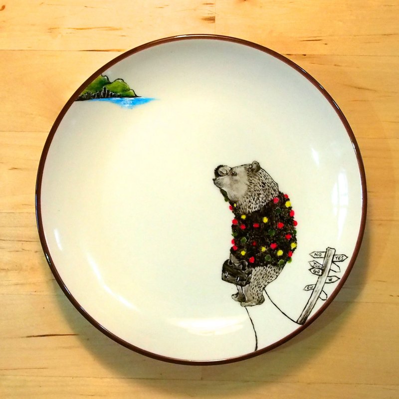 Wall decorative plate / dessert plate series - roaring adventure Ji Metropolitan - จานเล็ก - เครื่องลายคราม 