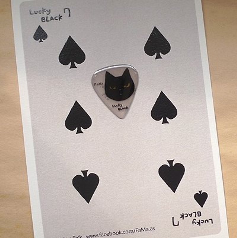 FaMa's Pick guitar shrapnel lucky black cat letter set - การ์ด/โปสการ์ด - กระดาษ สีดำ