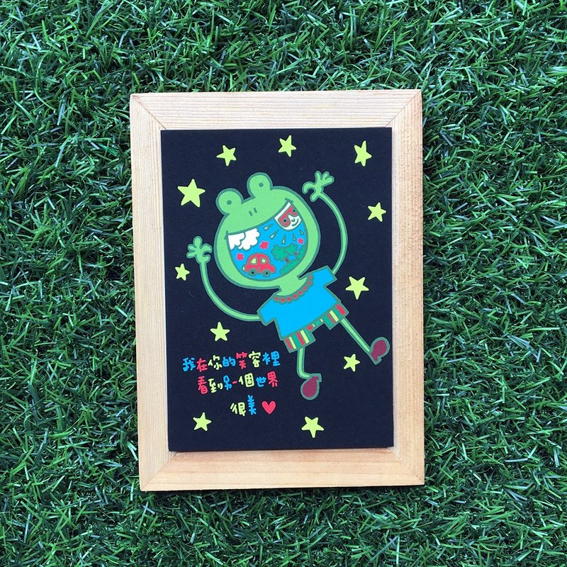 你的笑容明信片(編號5) - 卡片/明信片 - 紙 黑色