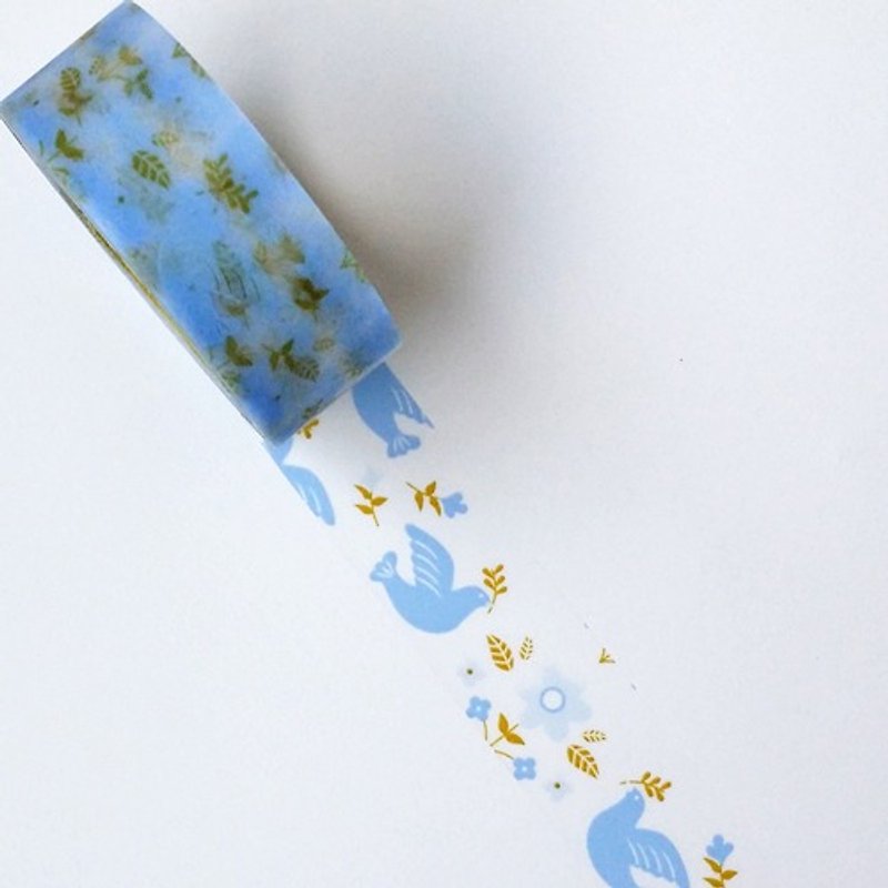 NICHIBAN Petit Joie Mending Tape Maximo Oliveros tape [Bluebird (PJMD-15S006)] - Washi Tape - Other Materials Blue