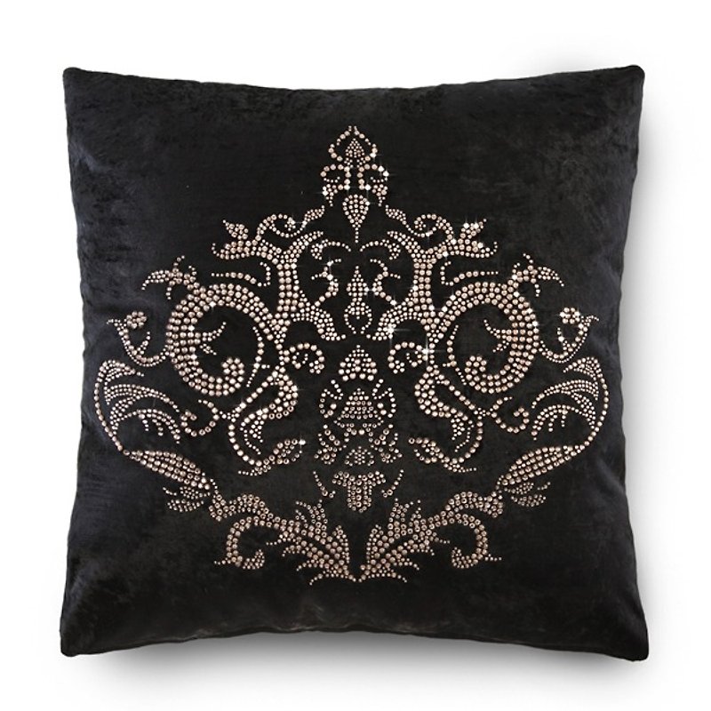 【GFSD】Rhinestone Boutique-Versailles Love Song Pillow-Bright Crown - Pillows & Cushions - Other Materials Black