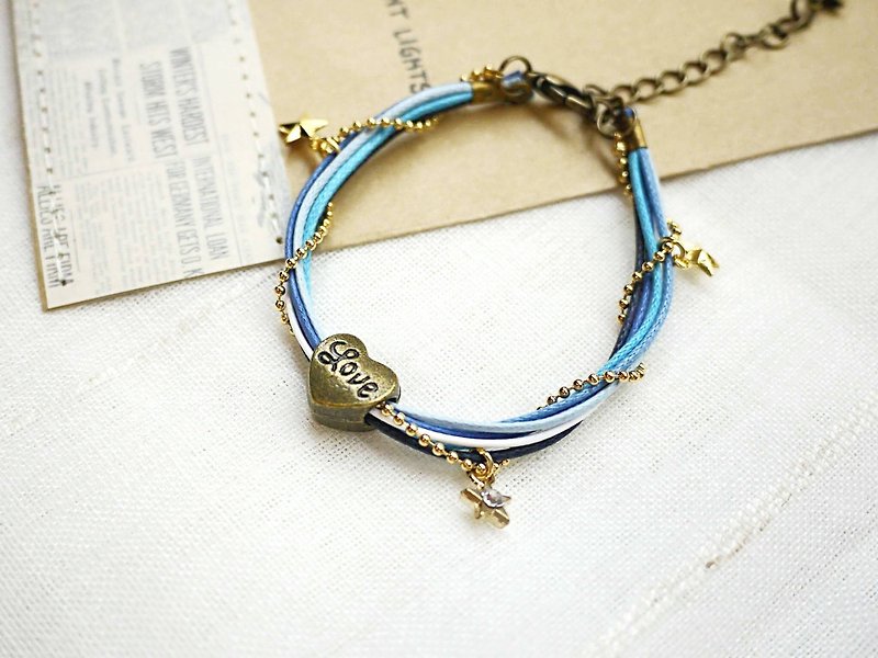 Paris*Le Bonheun. Happiness hand made. ZAKKA Pandora rainbow bracelet. Bracelet. I love you LOVE - Keychains - Other Metals Multicolor