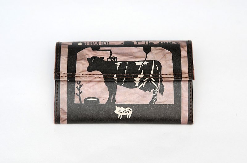 1983ER small paper bag - cow child hello - Wallets - Paper Khaki