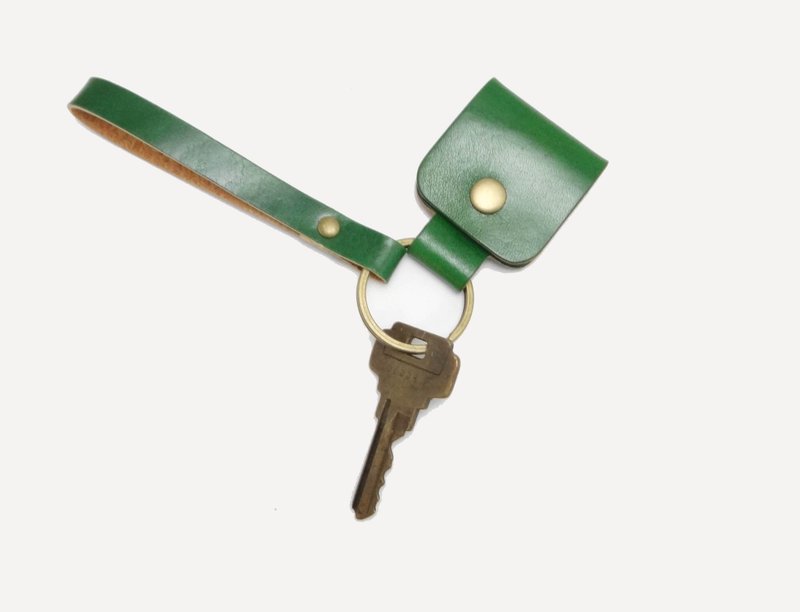 IPPI- emergency Keychain - Forest Green Leather / manual - Keychains - Genuine Leather Green