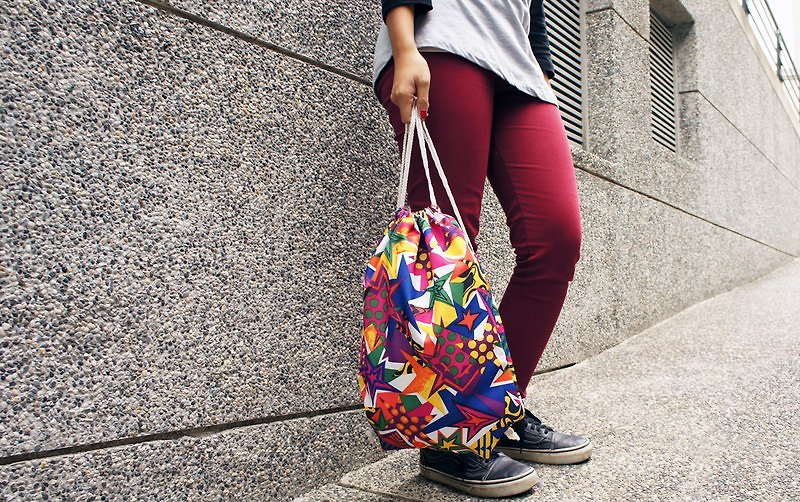 BLR  Drawstring Backpack   Pouch Magic - กระเป๋าหูรูด - วัสดุอื่นๆ สีม่วง