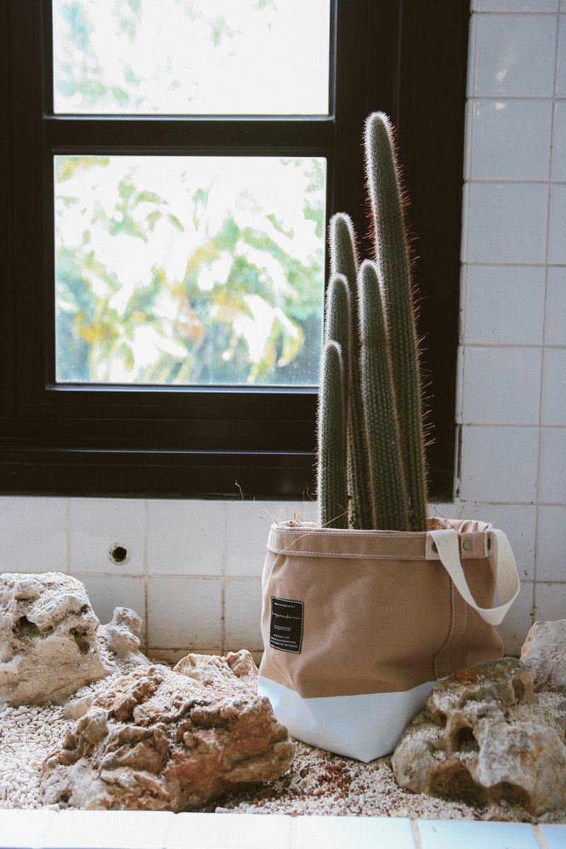 [TEMPERATURE] (B) Botanist elegant waterproof cactus canvas succulents shopping bag plant bag plant bag - ตกแต่งต้นไม้ - วัสดุกันนำ้ 