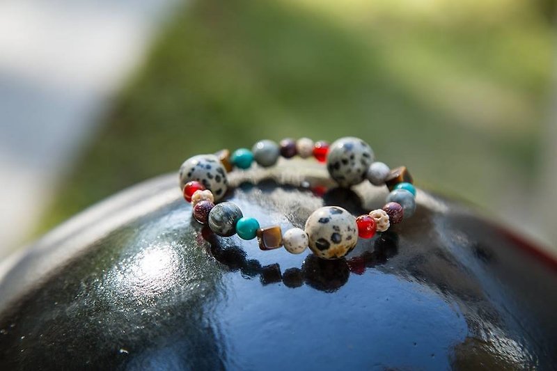 Suddenly "bracelet series" nourish spots stone models - plenty - Bracelets - Plants & Flowers Multicolor