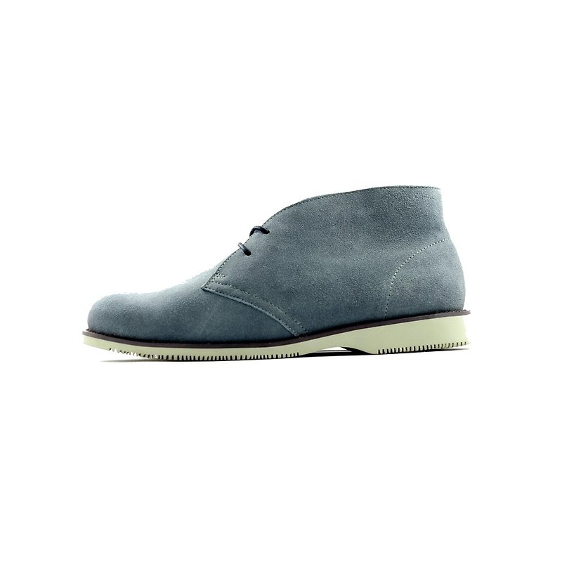 Dogyball City Shoes Season Sale Shoes Classic Simple Desert Boots Recycled Leather Dark Grey - รองเท้าบูธผู้ชาย - วัสดุอีโค สีเทา