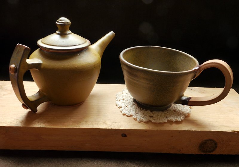 中式單身午茶組/1組 - 茶壺/茶杯/茶具 - 其他材質 咖啡色