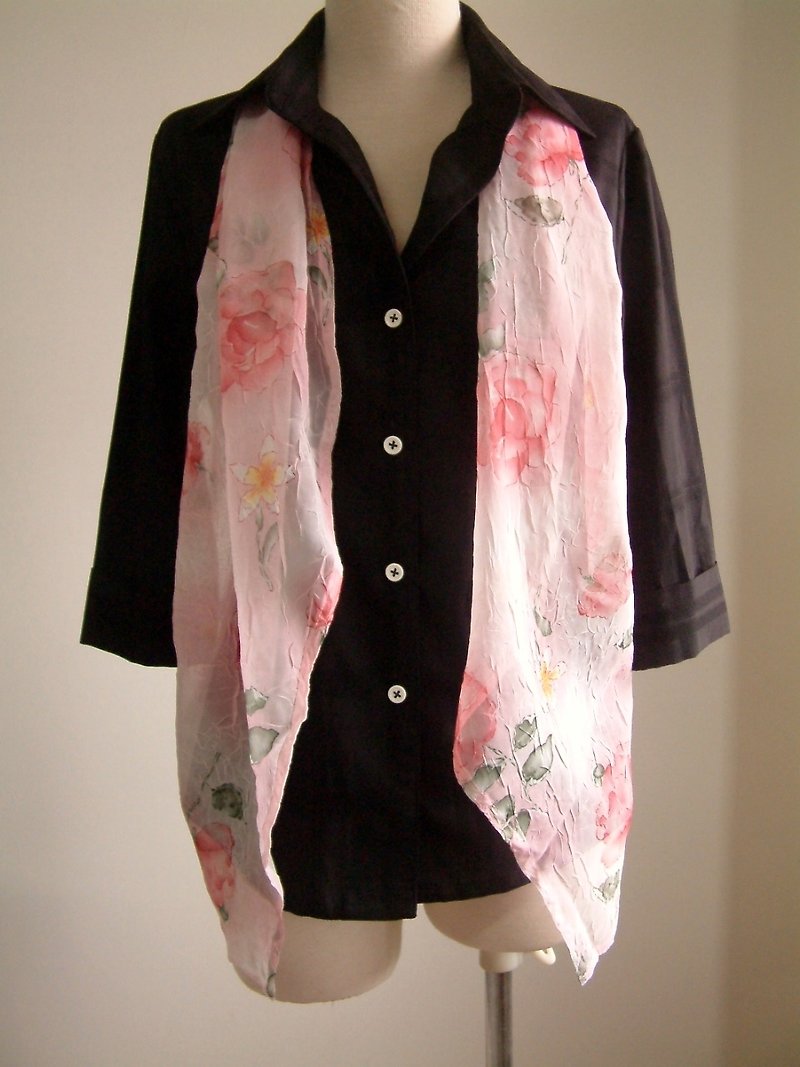 Scarf vest-pink - Women's Vests - Other Materials Pink