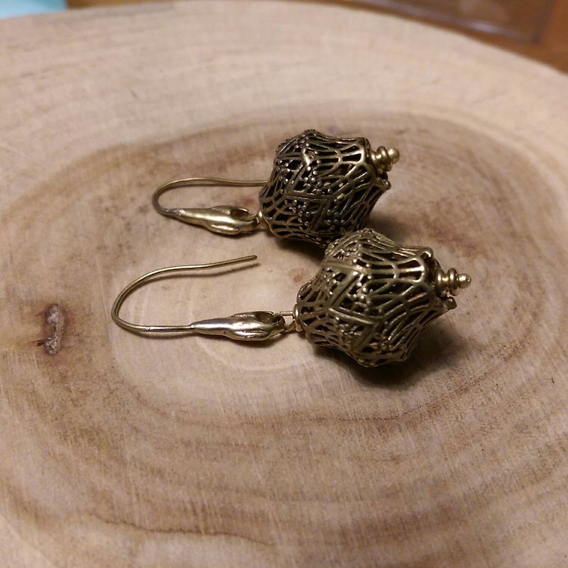 Sibylla Brass Pierced Earrings - Earrings & Clip-ons - Other Metals 