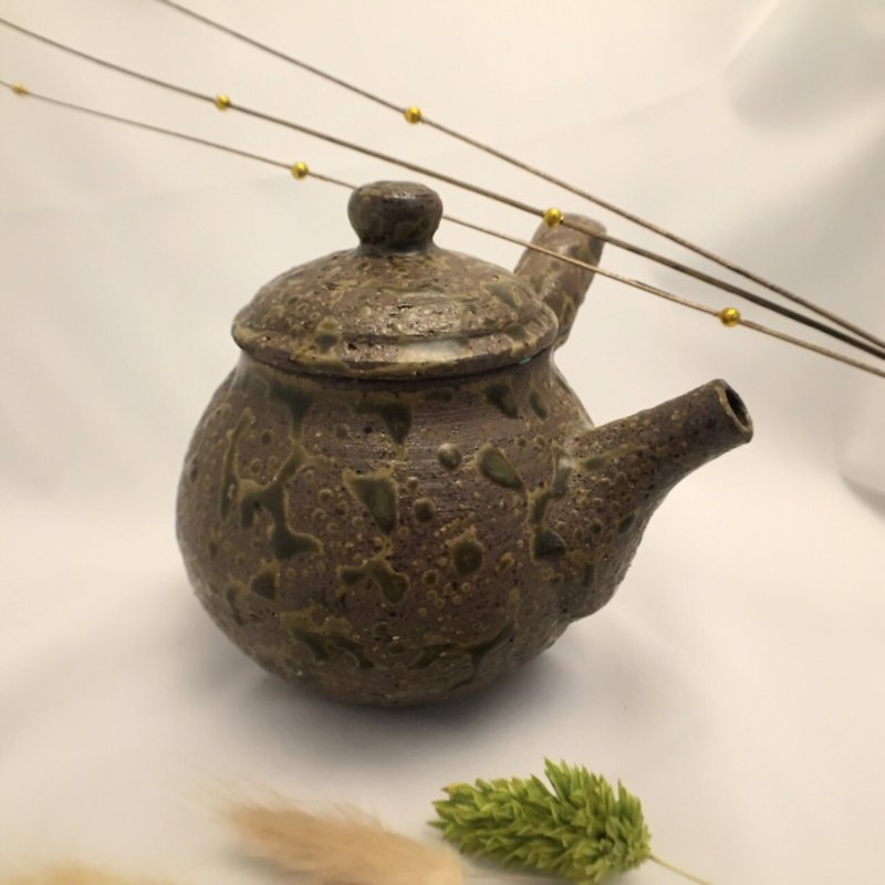 Firewood point glazed side of the pot (TAO) - Teapots & Teacups - Other Materials 