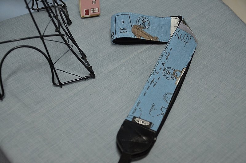 Fashion blue decompression strap camera strap Uke Lili Camera Strap - Camera Straps & Stands - Other Materials 