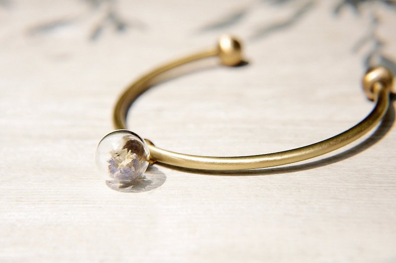 Glass Bracelets Purple - / Forest Department / British design sense glass ball bronze bracelet / bracelet-lavender + crystal grass