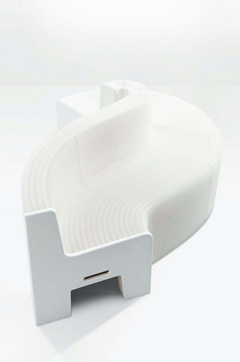 Flexiblelove White 16 seats (white kraft paper material) - Items for Display - Paper White