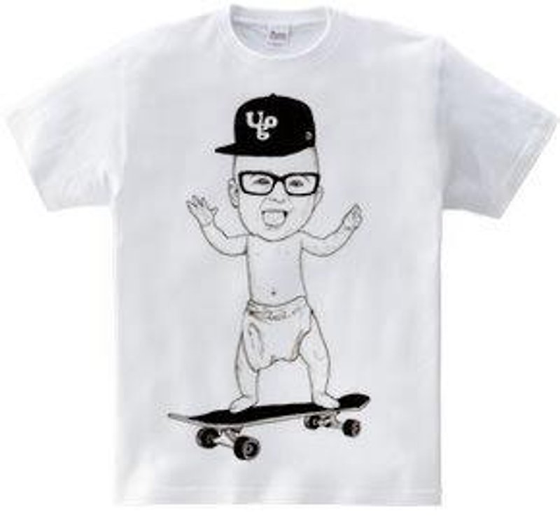 Baby Skateboarder (5.6oz) - เสื้อยืดผู้ชาย - วัสดุอื่นๆ 