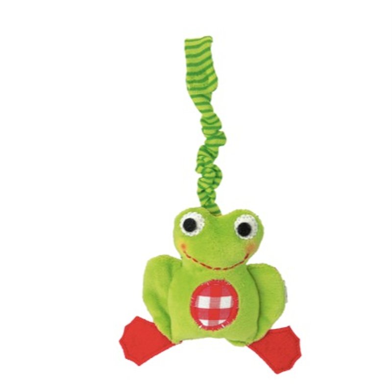 德國百年品牌Käthe Kruse 啾啾小青蛙吊掛玩偶 - 寶寶/兒童玩具/玩偶 - 棉．麻 綠色