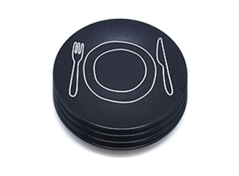 プレート - プレートディナープレート-M-黒-4pcs /セット - 調理器具 - その他の素材 ブラック