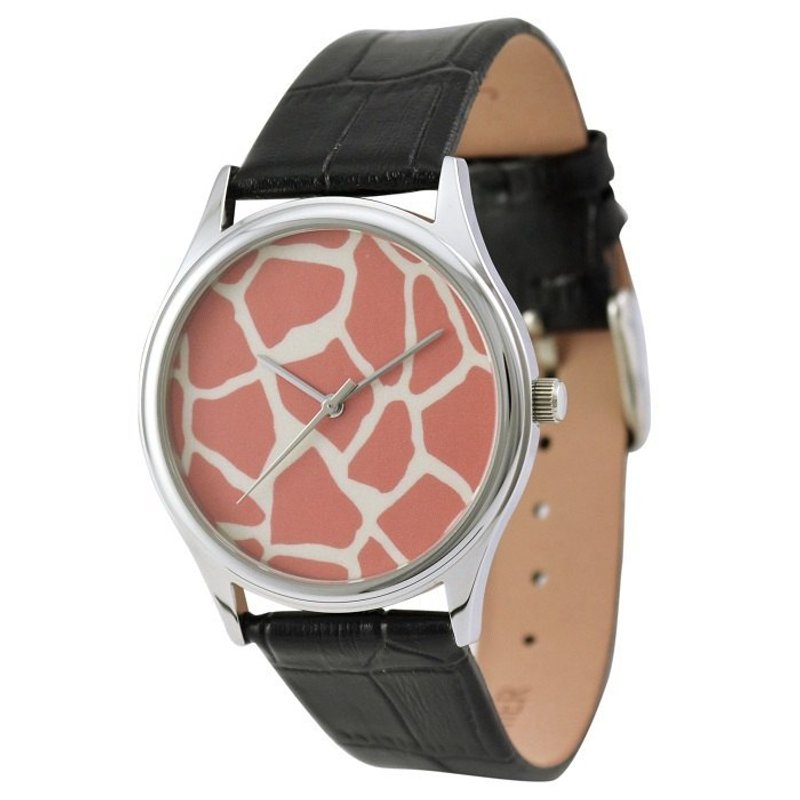 Giraffe Pattern Watch (Fresco beige) - อื่นๆ - โลหะ สึชมพู