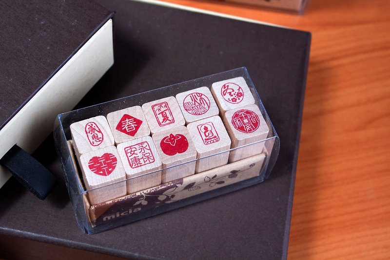 Cute and compact ten stamp set-Chinese style 2 BLP06 - ถุงอั่งเปา/ตุ้ยเลี้ยง - วัสดุอื่นๆ 