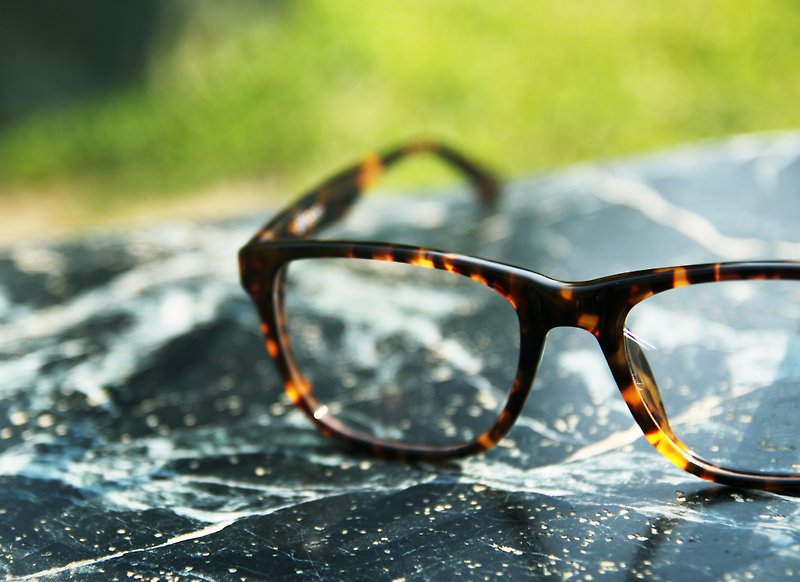 光學眼鏡│手工板材│黑色│復古大方框│2is 960C9 - 眼鏡/眼鏡框 - 其他材質 咖啡色