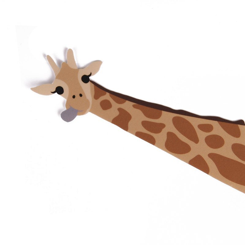Hello,Mr. Giraffe! Sticker - สติกเกอร์ - วัสดุกันนำ้ สีนำ้ตาล