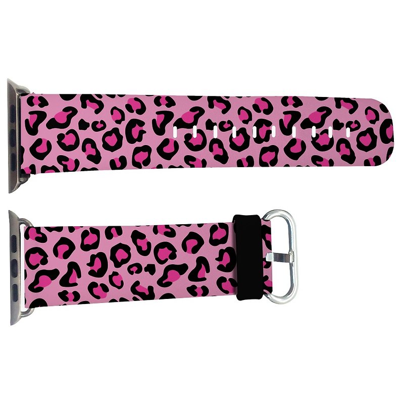 Pink Leopard Print Apple Watch Leather Strap Apple Watch Special Leather Strap (WB07) - Watchbands - Genuine Leather 