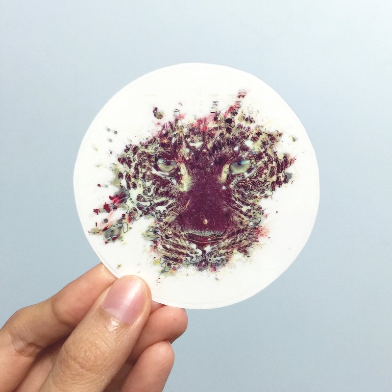 豹 透明貼紙 (leopard sticker) - 貼紙 - 紙 多色