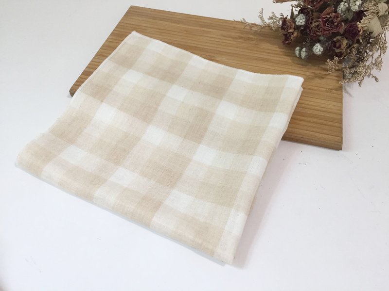 :: Lane68 :: organic cotton gauze handkerchief - large lattice - ผ้าเช็ดหน้า - ผ้าฝ้าย/ผ้าลินิน หลากหลายสี