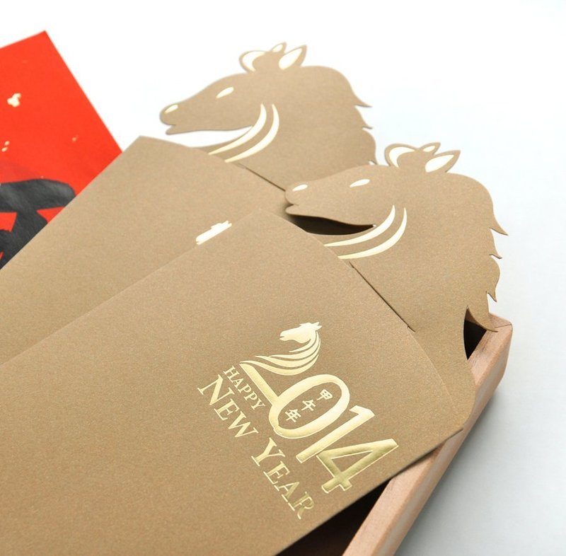 Horse Horse slip red envelopes - อื่นๆ - กระดาษ สีทอง