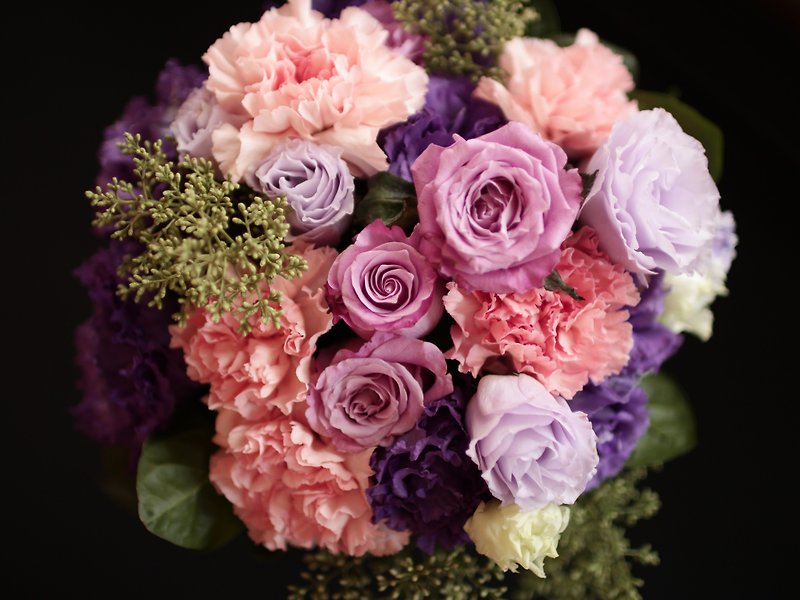 FaChic bouquet series │ good love Mom, Mother's Day carnation bouquet (large) - ตกแต่งต้นไม้ - พืช/ดอกไม้ สีม่วง