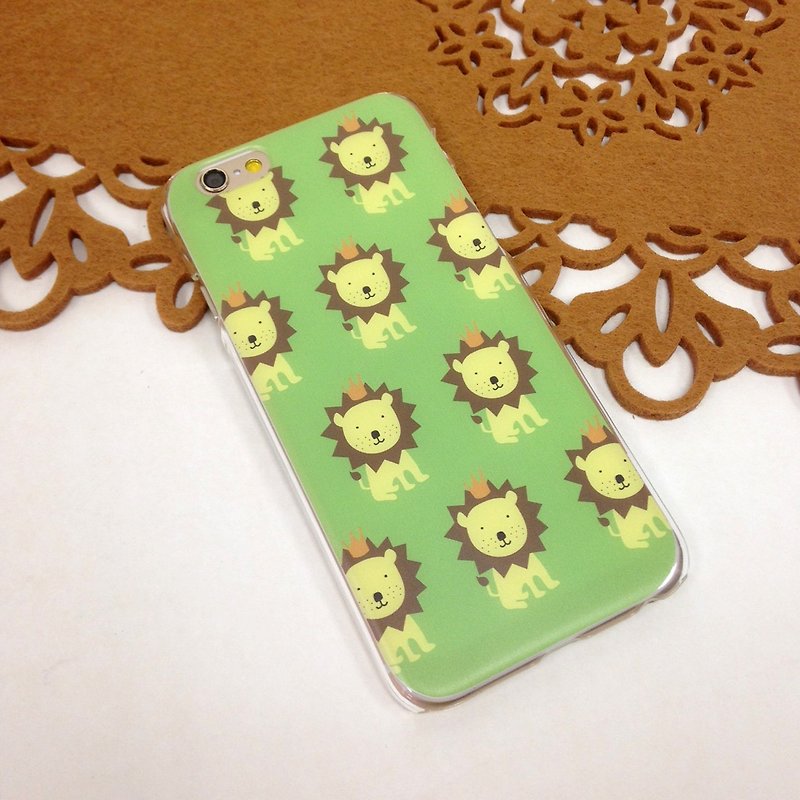 Forest Friends Lion Print Soft / Hard Case for iPhone X,  iPhone 8,  iPhone 8 Plus, iPhone 7 case, iPhone 7 Plus case, iPhone 6/6S, iPhone 6/6S Plus, Samsung Galaxy Note 7 case, Note 5 case, S7 Edge case, S7 case - Phone Cases - Plastic Green