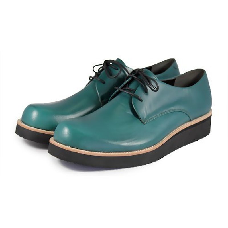 Sweet Villians M1126 手工真皮厚底休閒鞋 綠色 - 男款皮鞋 - 真皮 綠色