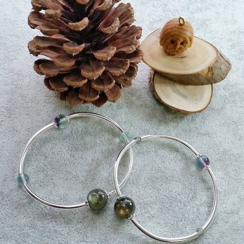 Customized, Labradorite 925 bracelet in sterling silver, Labradorite 925 bracelet - Bracelets - Gemstone Blue